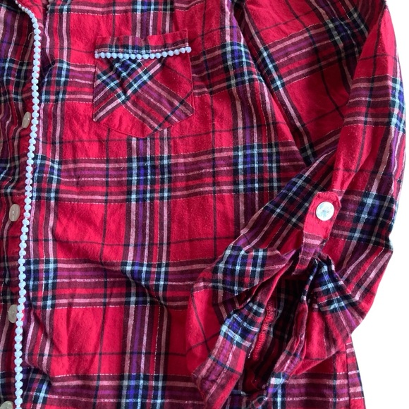 Victoria's Secret Cotton Red Plaid Women's Pajama Set - Picture 5 of 9